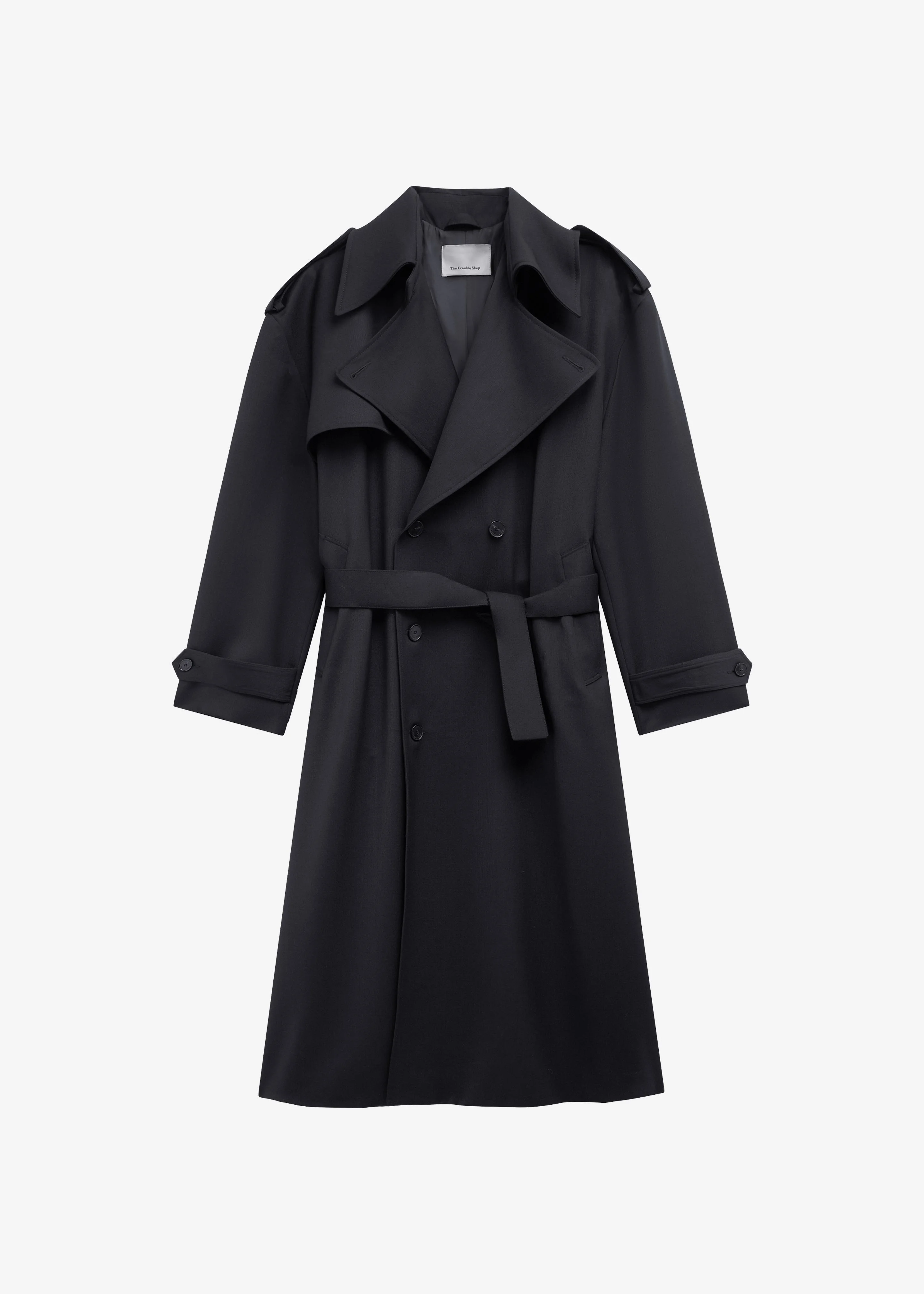 Dursley Tailored Trench Coat - Black - 1