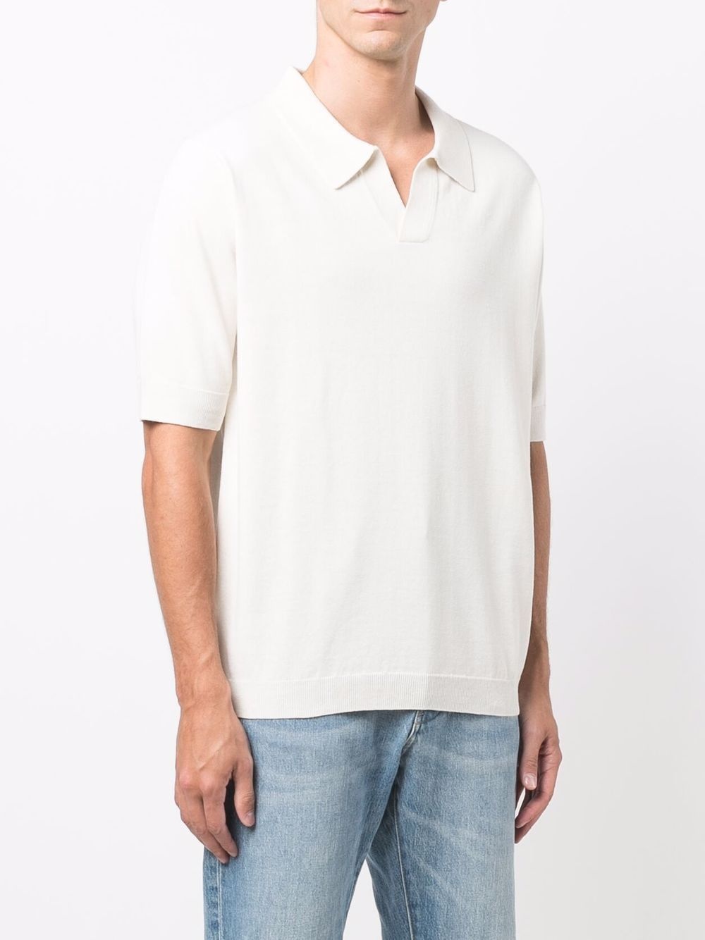 spread-collar polo shirt - 3