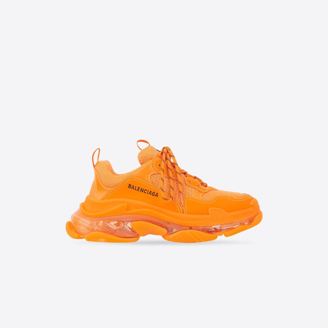 Men's Triple S Clear Sole Sneaker in Orange - 1