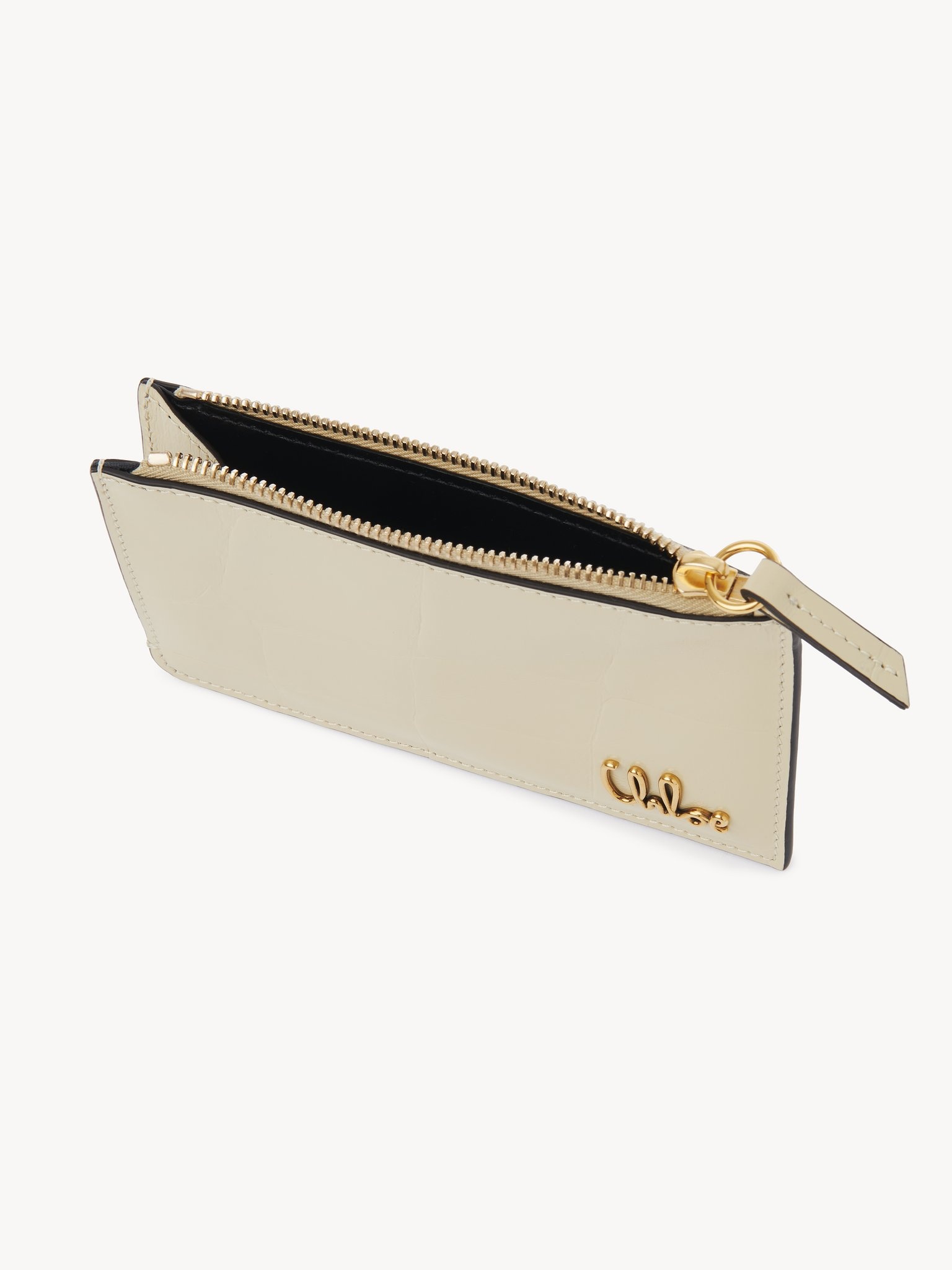 SMALL CHLOÉ ICONIC PURSE WITH CARD SLOTS IN CROCO-EFFECT LEATHER - 3
