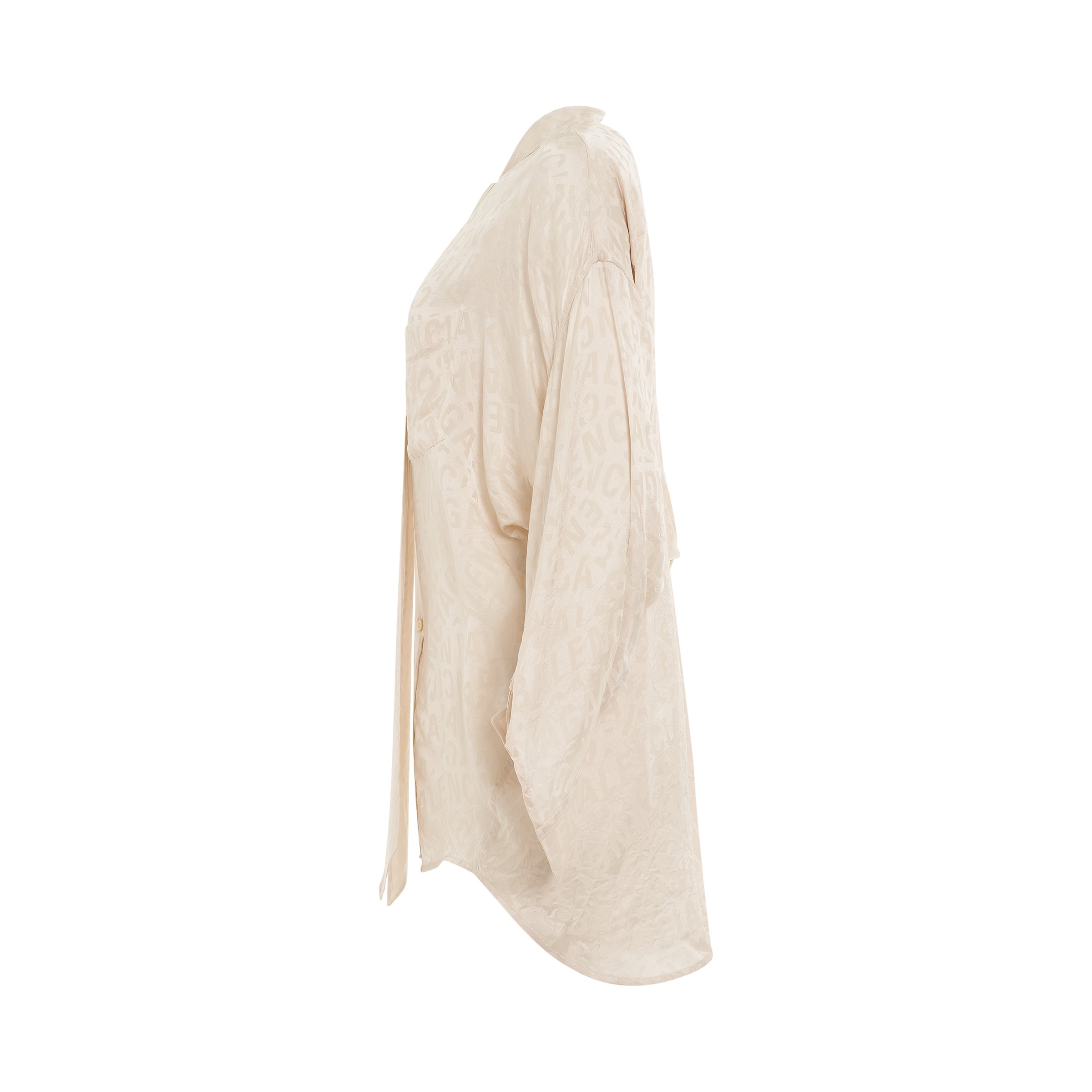 Twisted Swing Blouse in Dusty Ivory - 3