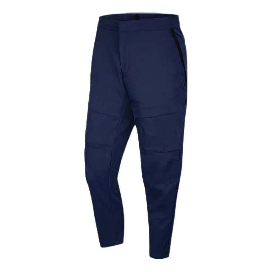 Men's Nike Solid Color Button Straight Sports Pants/Trousers/Joggers Autumn Blue DH2571-410 - 1