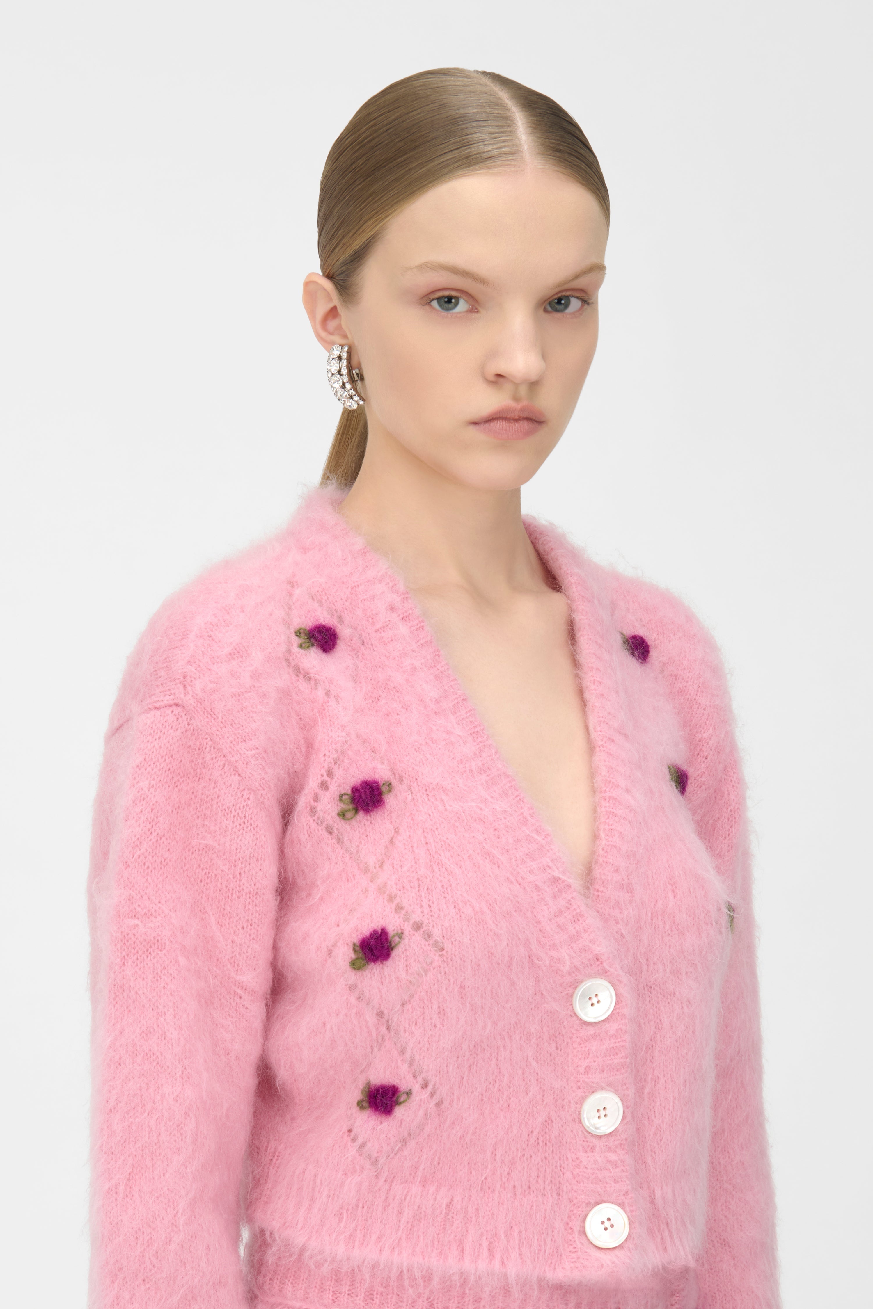 CARDED MOHAIR CARDIGAN - 3