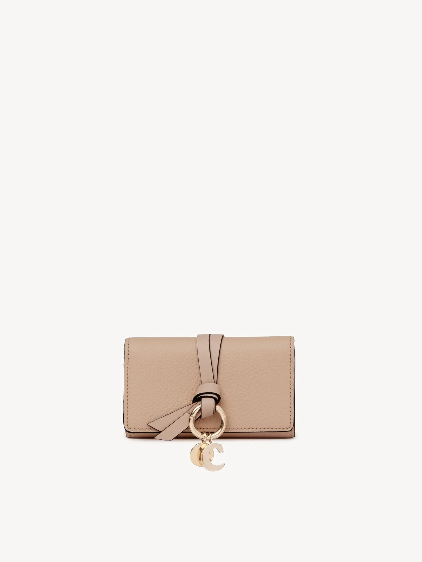 ALPHABET KEY CASE IN GRAINED LEATHER - 1