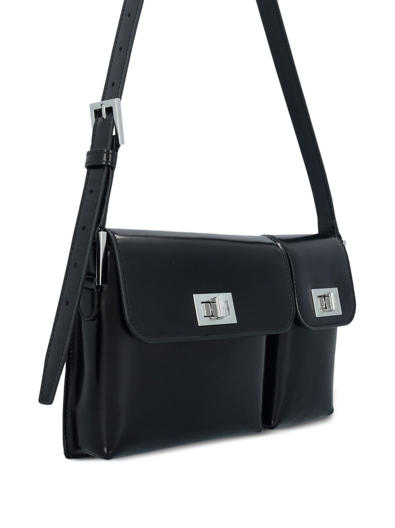 BY FAR silver-tone hardware  crossbody bag outlook