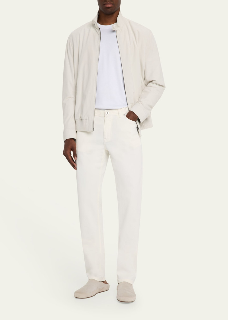 Brioni Men's Nubuck Leather Full-Zip Blouson outlook