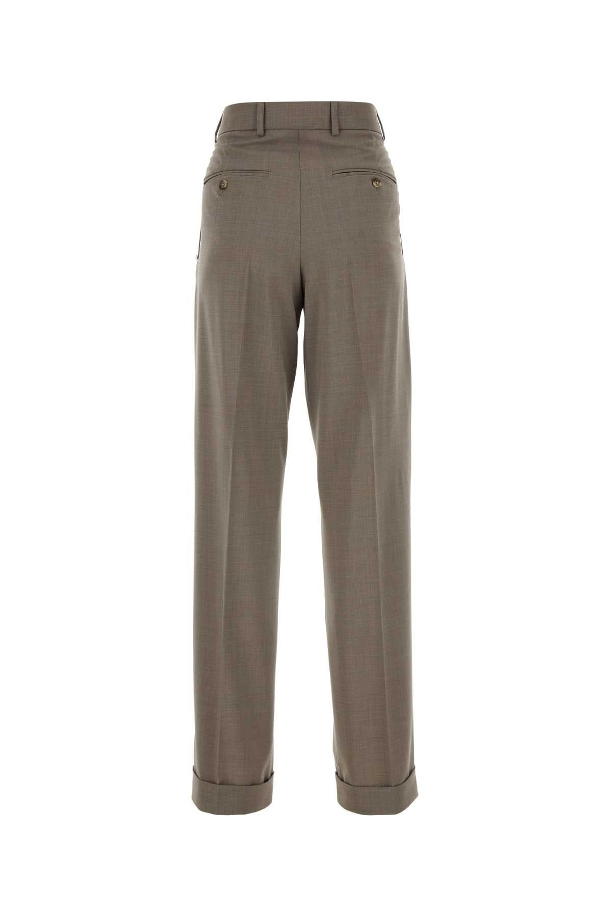 Sportmax Women Cappuccino Wool Ferito Pant - 2