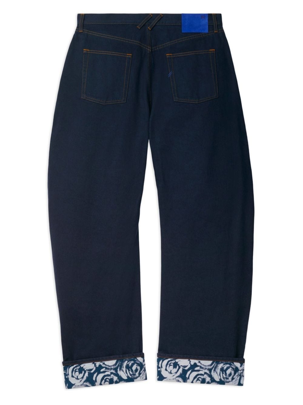 logo-patch cotton wide-leg jeans - 6