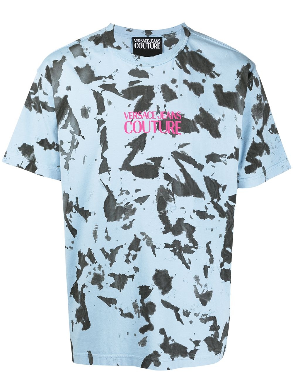 logo-print abstract print t-shirt - 1