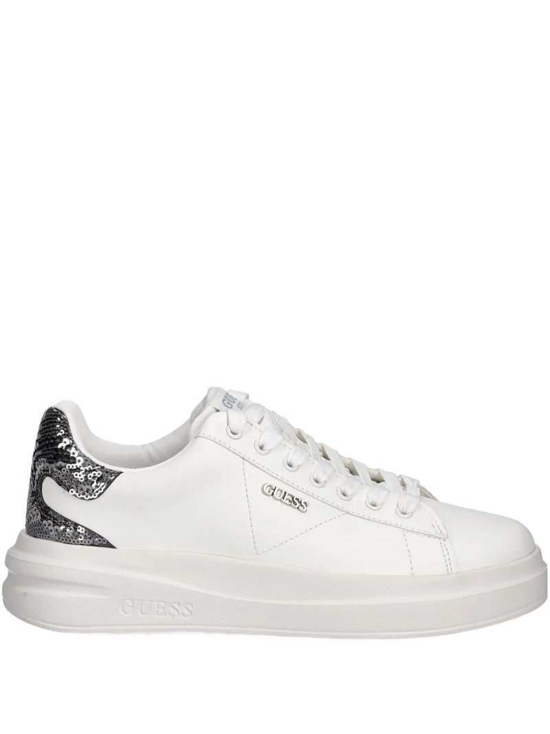 Elbina leather sequin-heel sneakers 1