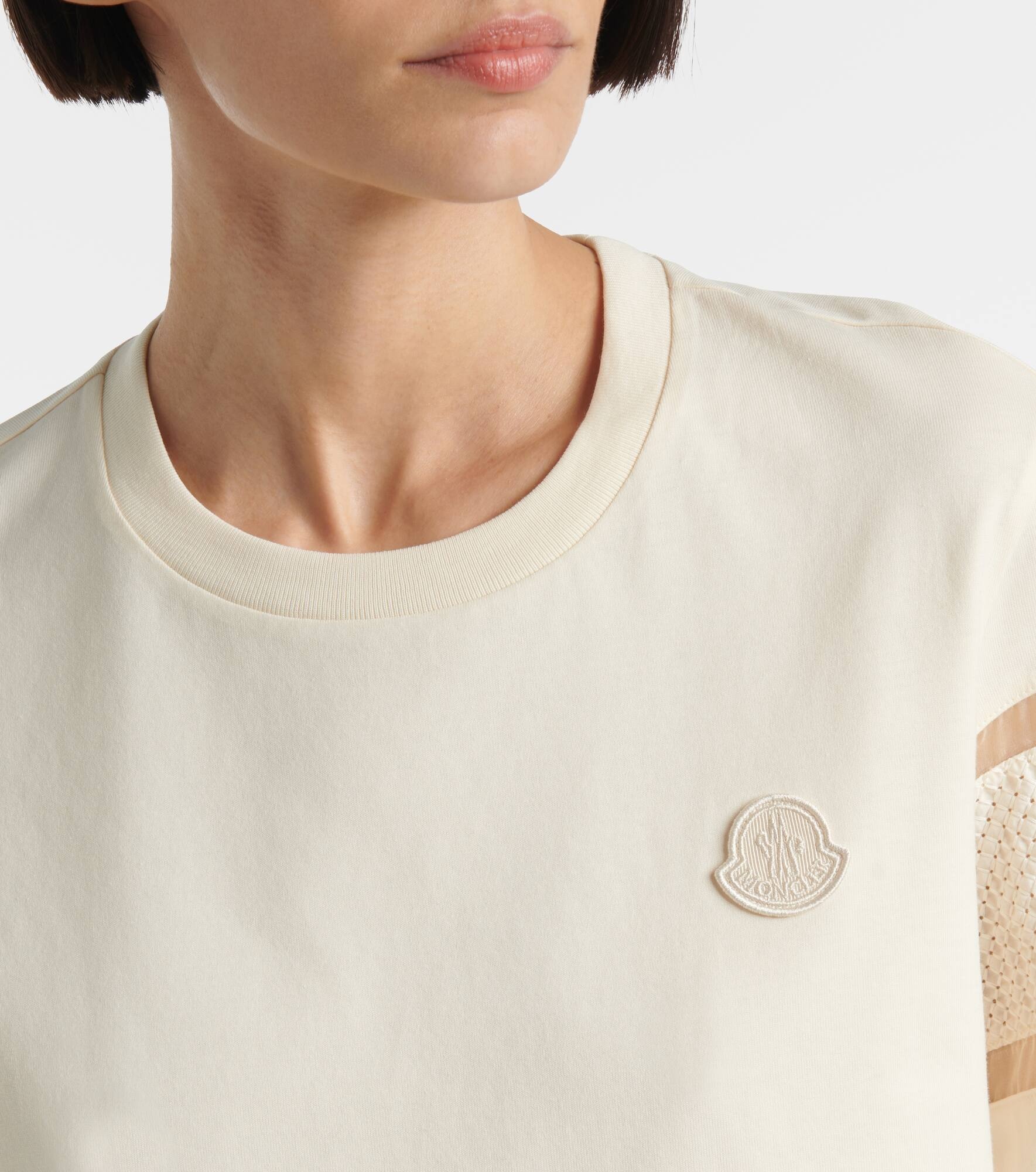 Lace-trimmed cotton T-shirt - 5
