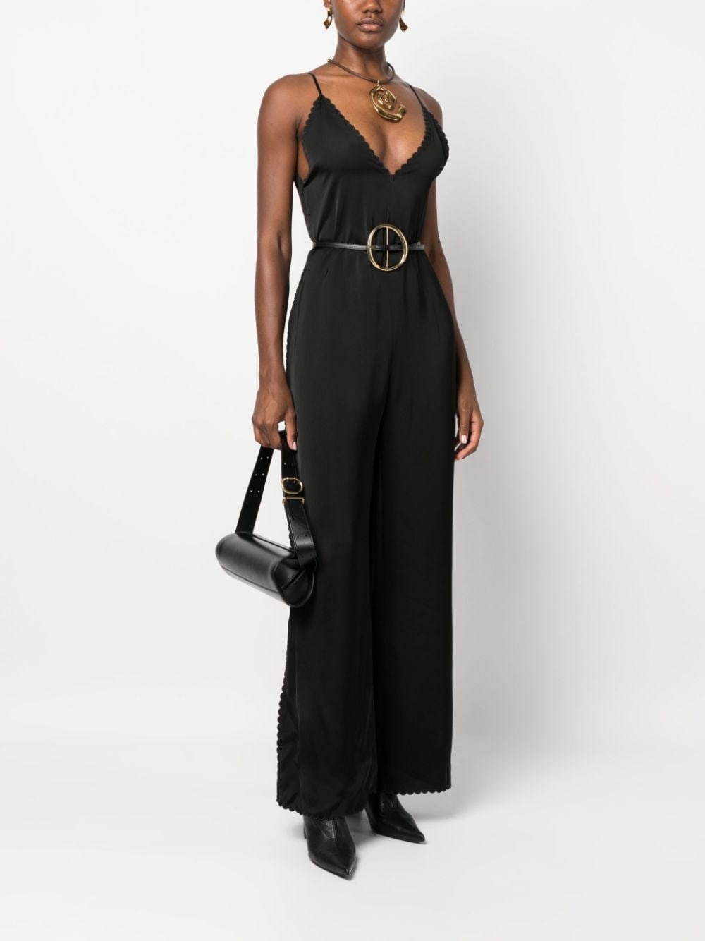 V-neck sleeveless jumpsuit - 2