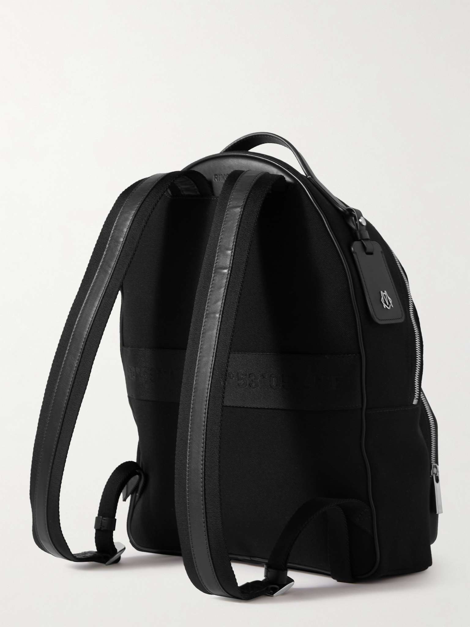 Leather-Trimmed Canvas Backpack - 4