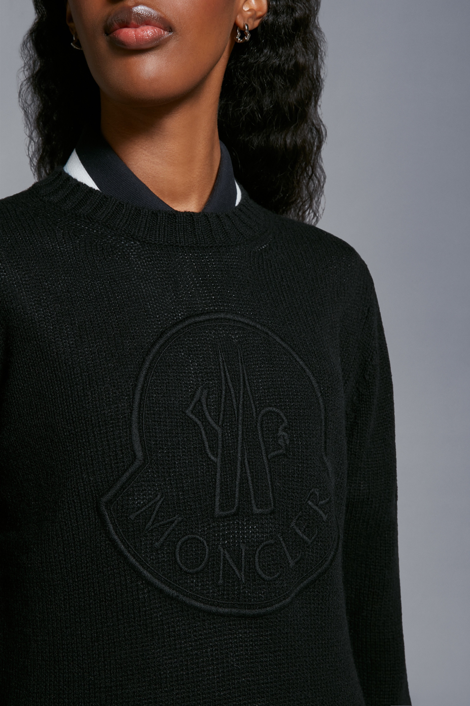 Embroidered Logo Cashmere & Wool Sweater - 6
