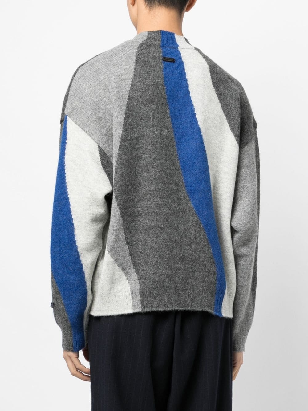brushed-effect drop shoulder jumper - 4