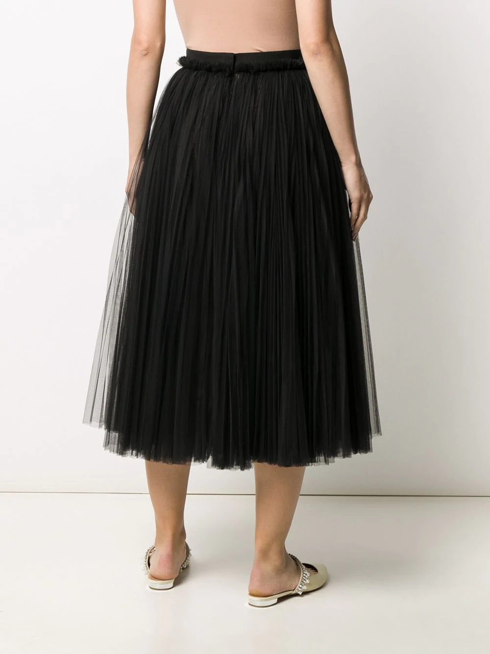 ruched tulle midi skirt - 4