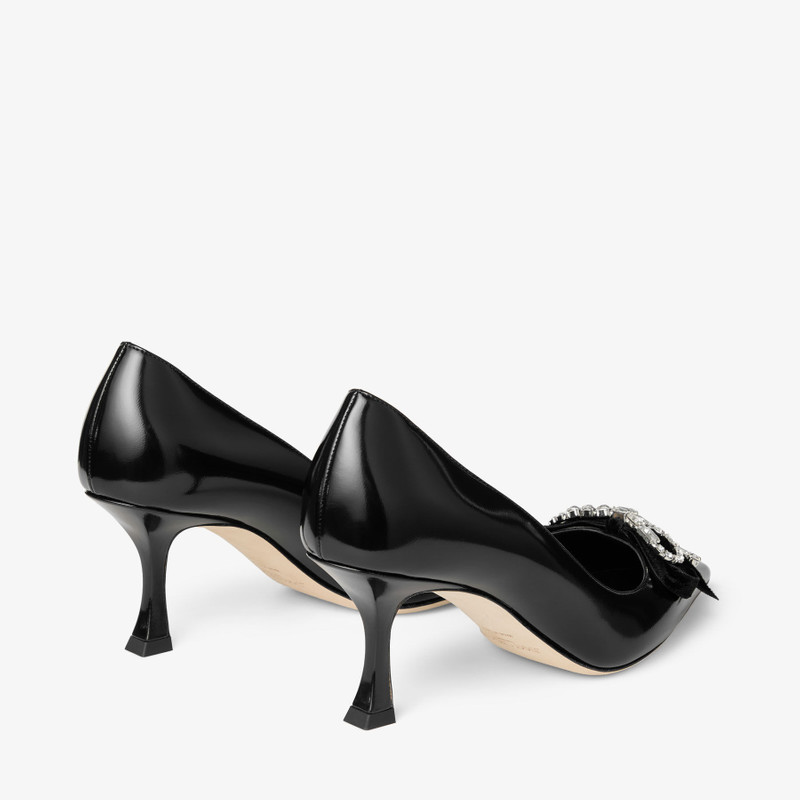 JIMMY CHOO Auria 70
Black Soft Spazzolato Pumps with Velvet and Crystal Bow outlook