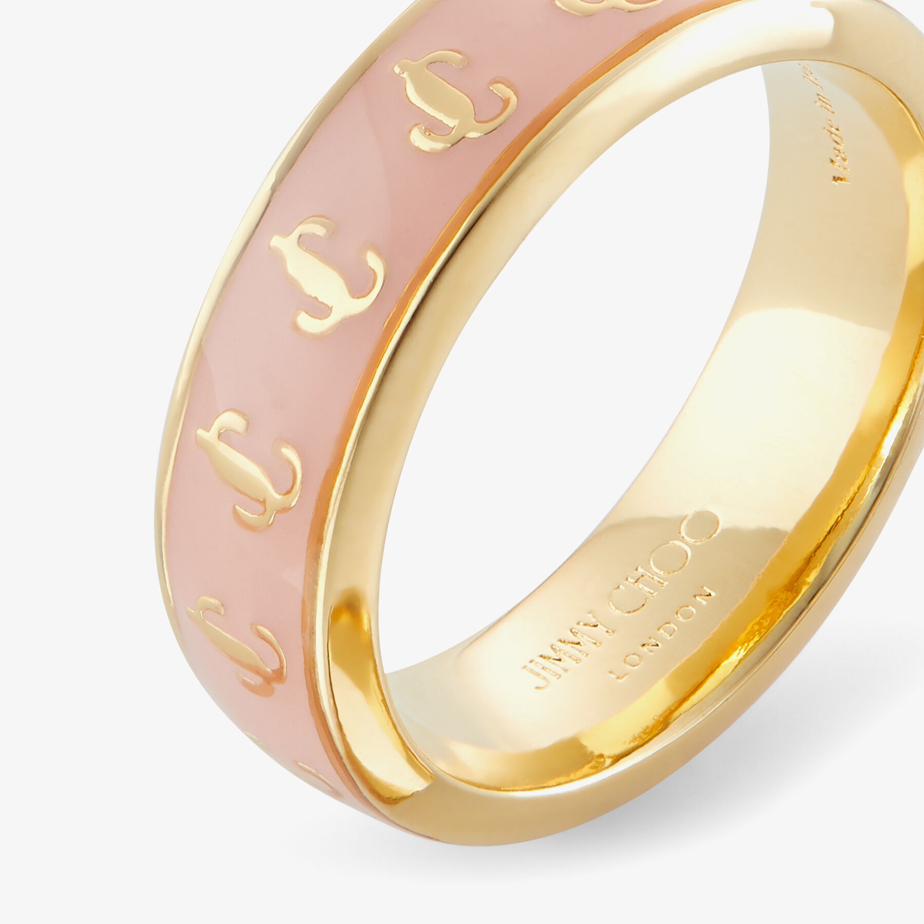 JC Enamel Ring
Gold-Finish Metal and Blossom Enamel JC Ring - 5
