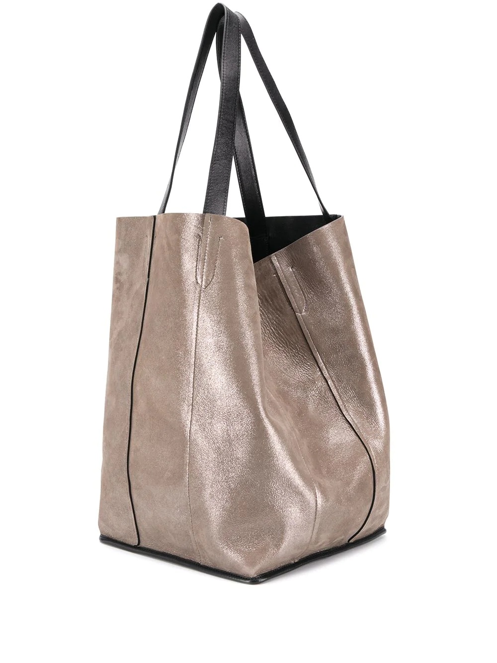 metallic-print tote bag  - 3