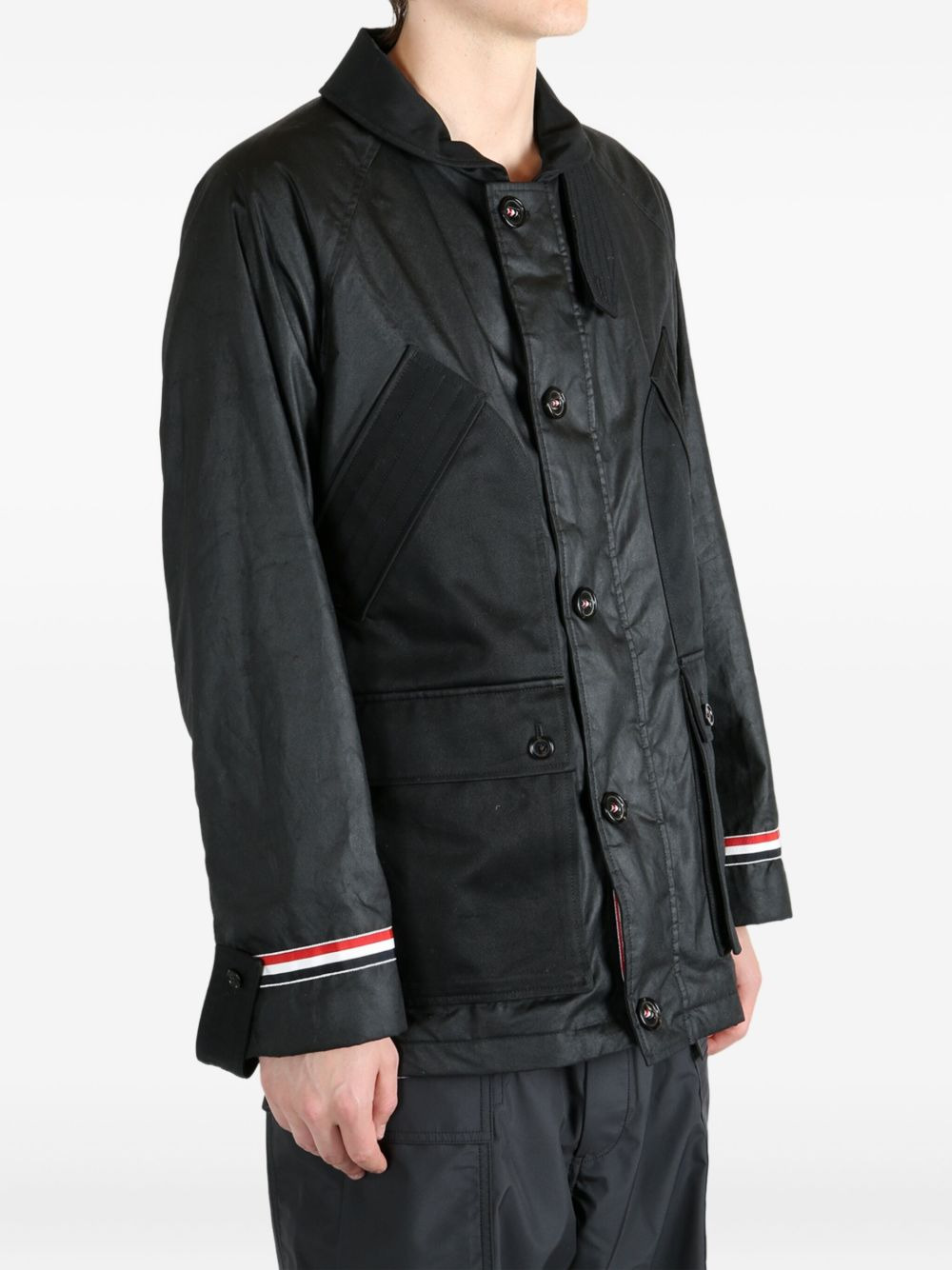 panelled buttoned jacket - 3