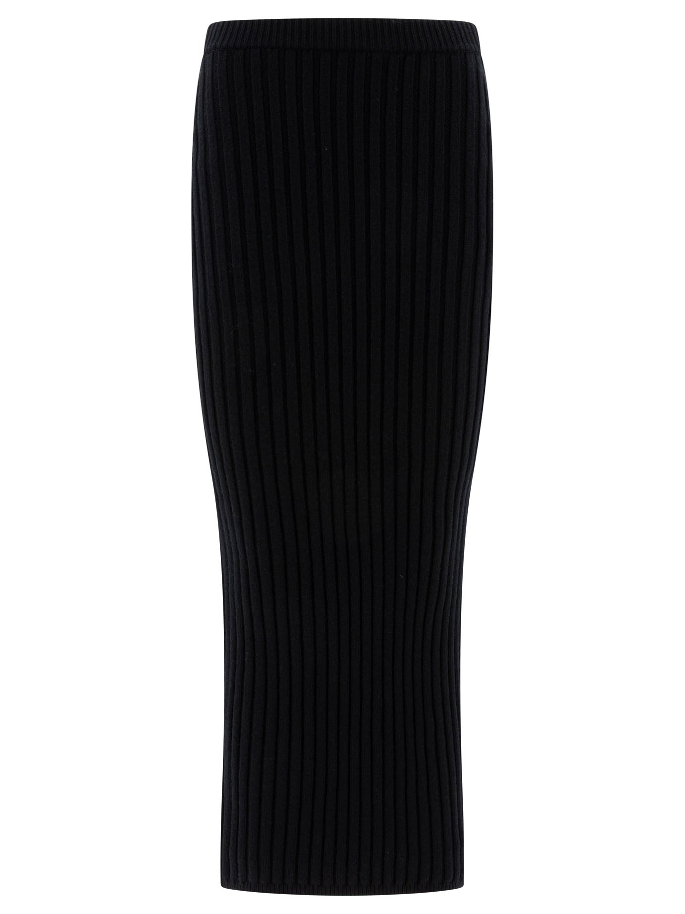 Wool And Cashmere Knit Skirt Skirts Black - 1