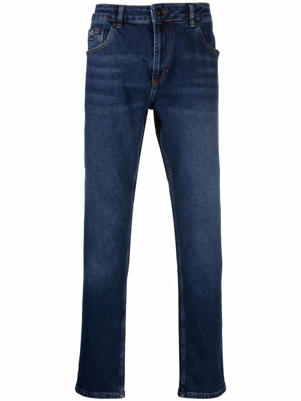 straight-leg cotton-blend jeans - 1