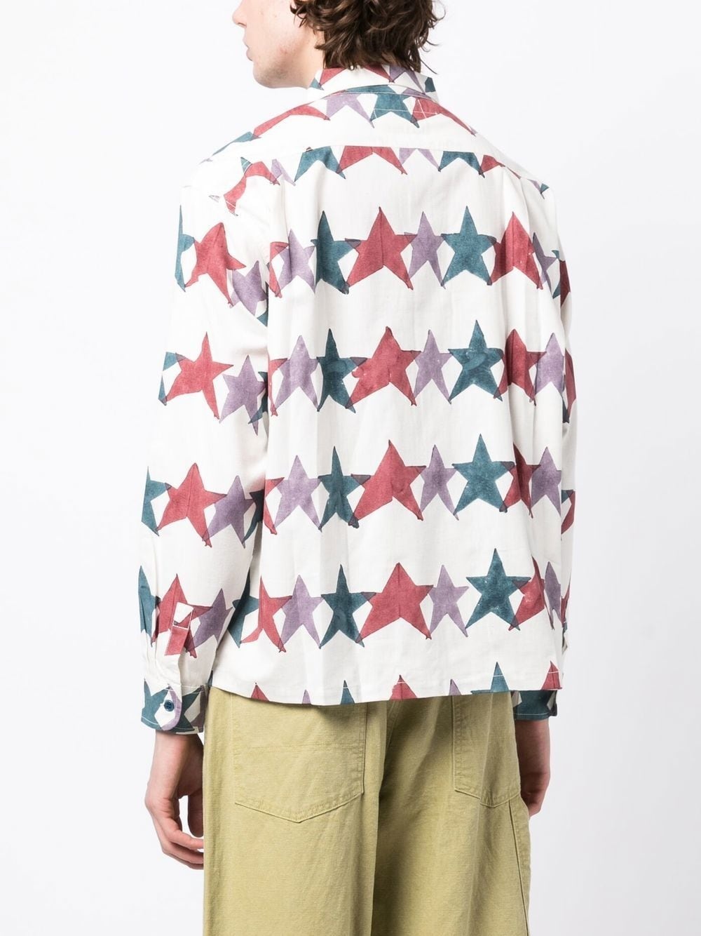 star-print button-up shirt - 4