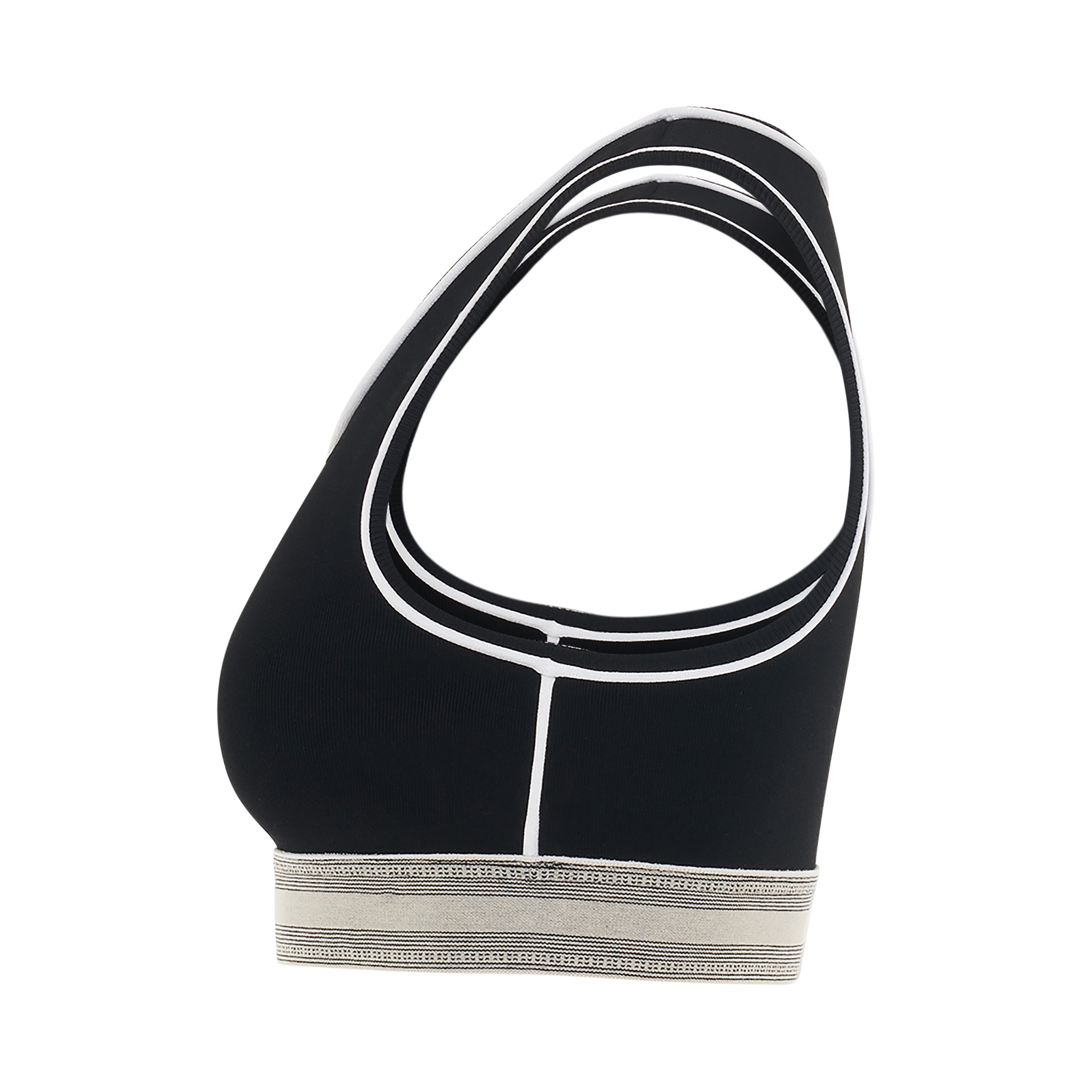 Logo Cropped Tank Top in Black - 3