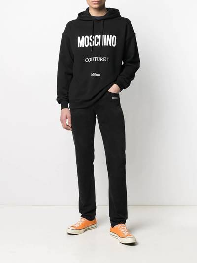 Moschino logo-print hoodie outlook