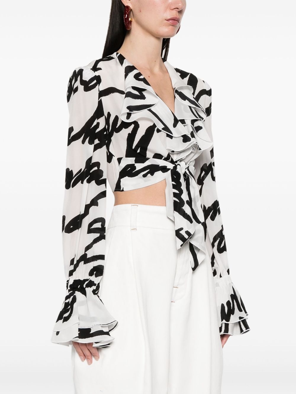Love Letter-print blouse - 3
