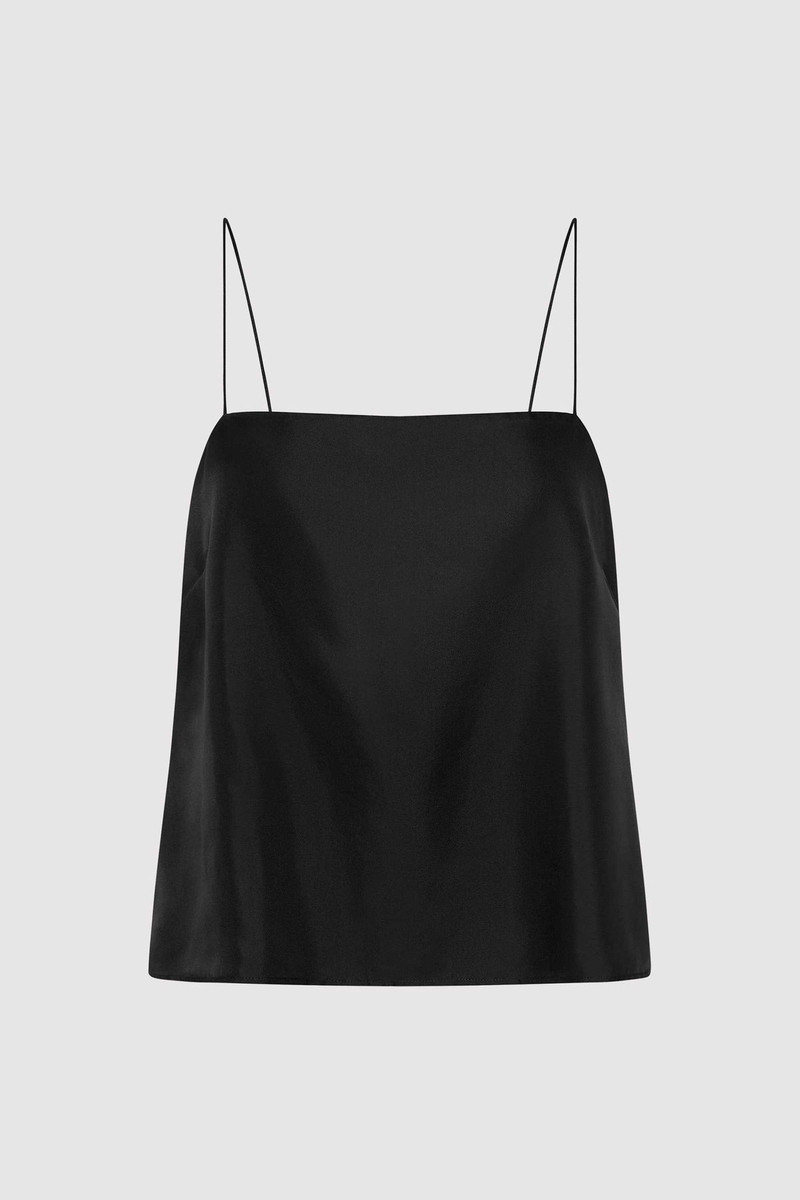 90s Silk Twill Cami - Black 1