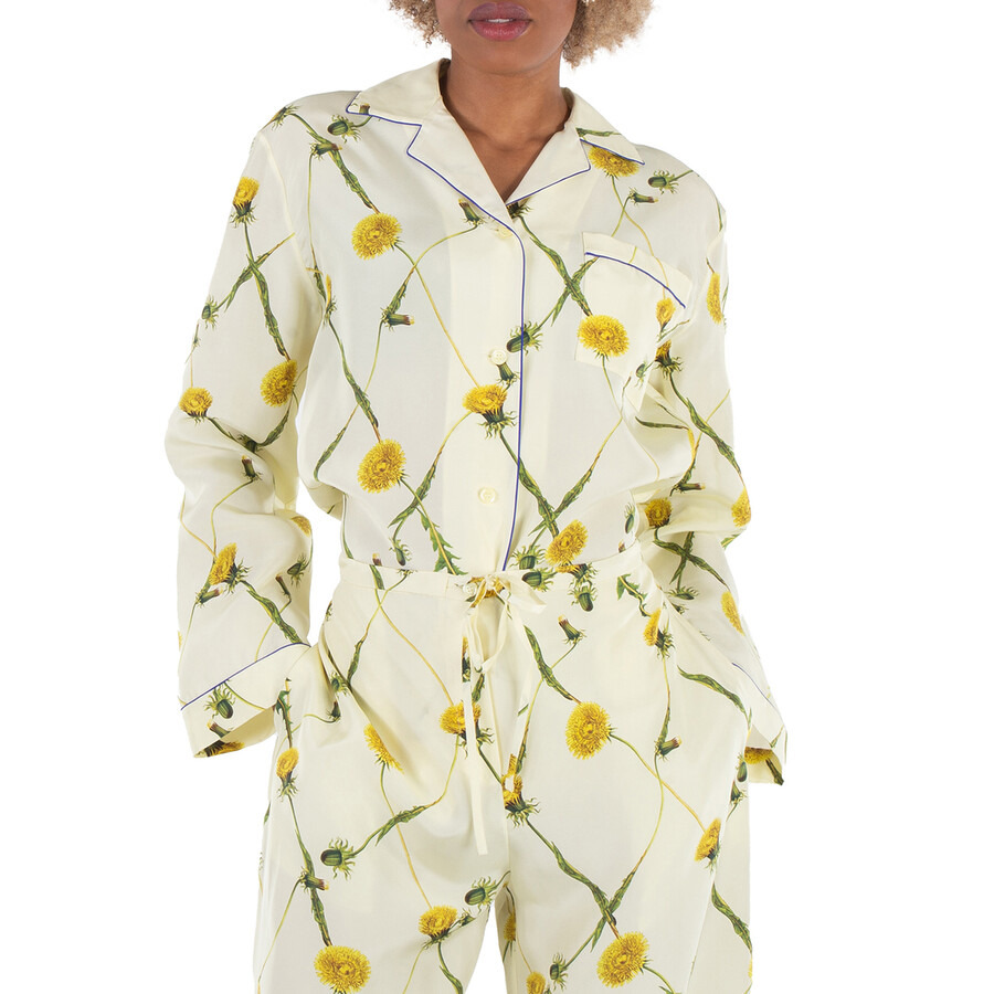 Burberry Dandelion-Print Silk Pyjama Shirt - 3