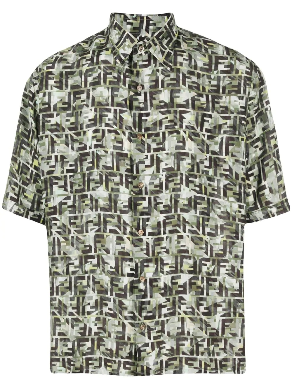 camouflage FF print shirt - 1