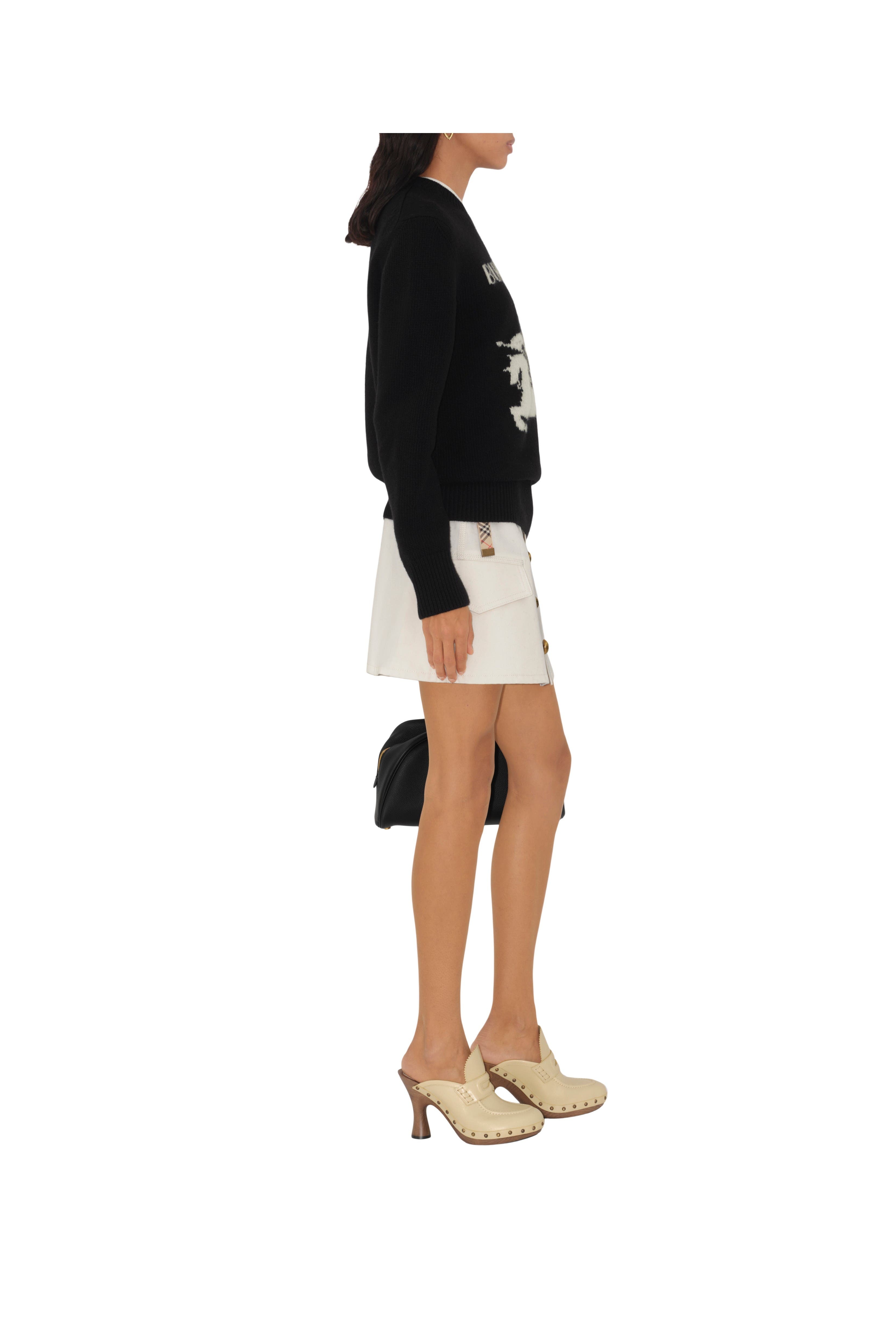 burberry EKD Wool Cashmere Sweater in Black at Nordstrom - 3