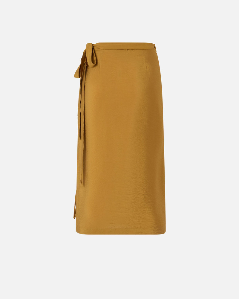 PINKO CALF-LENGTH WRAP SKIRT WITH FRINGING outlook