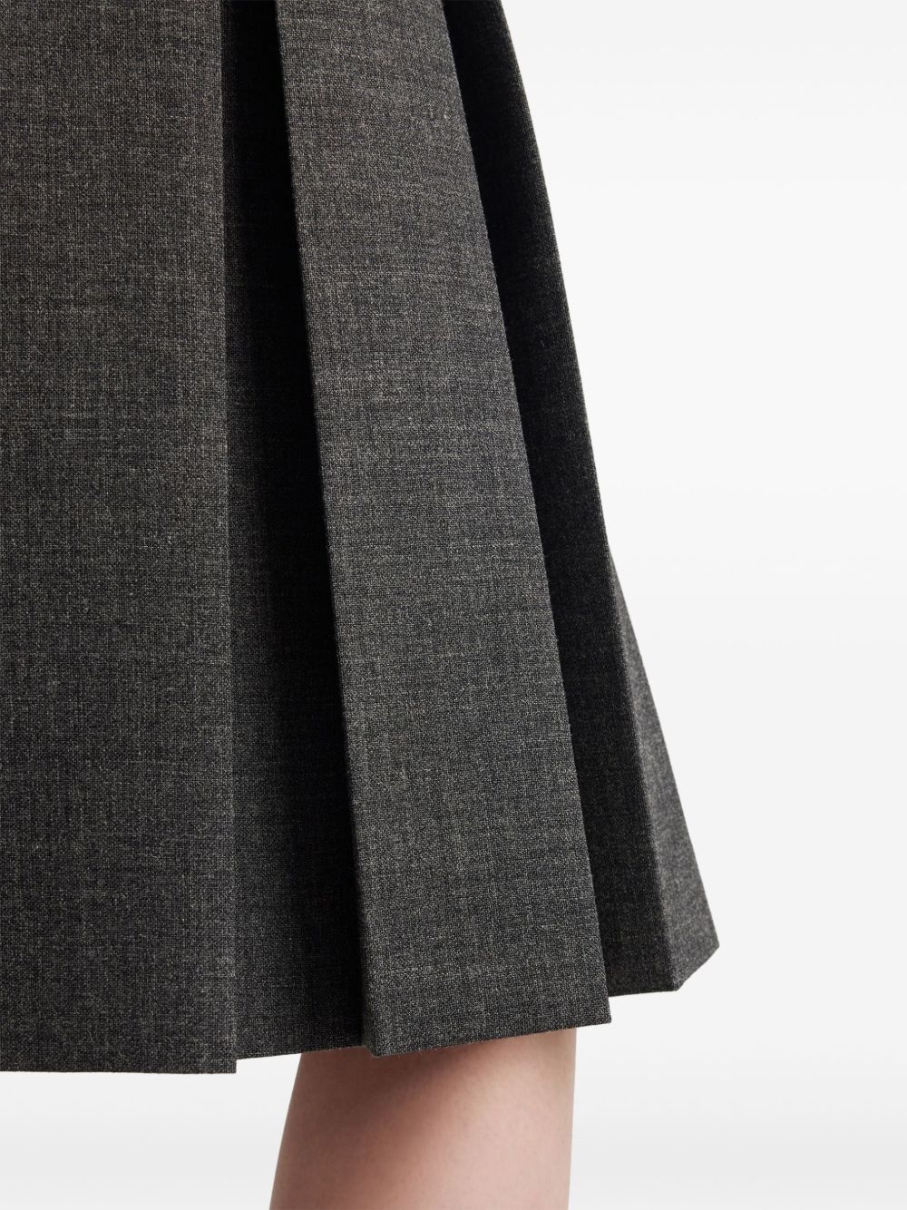 belted pleated skirt - 6