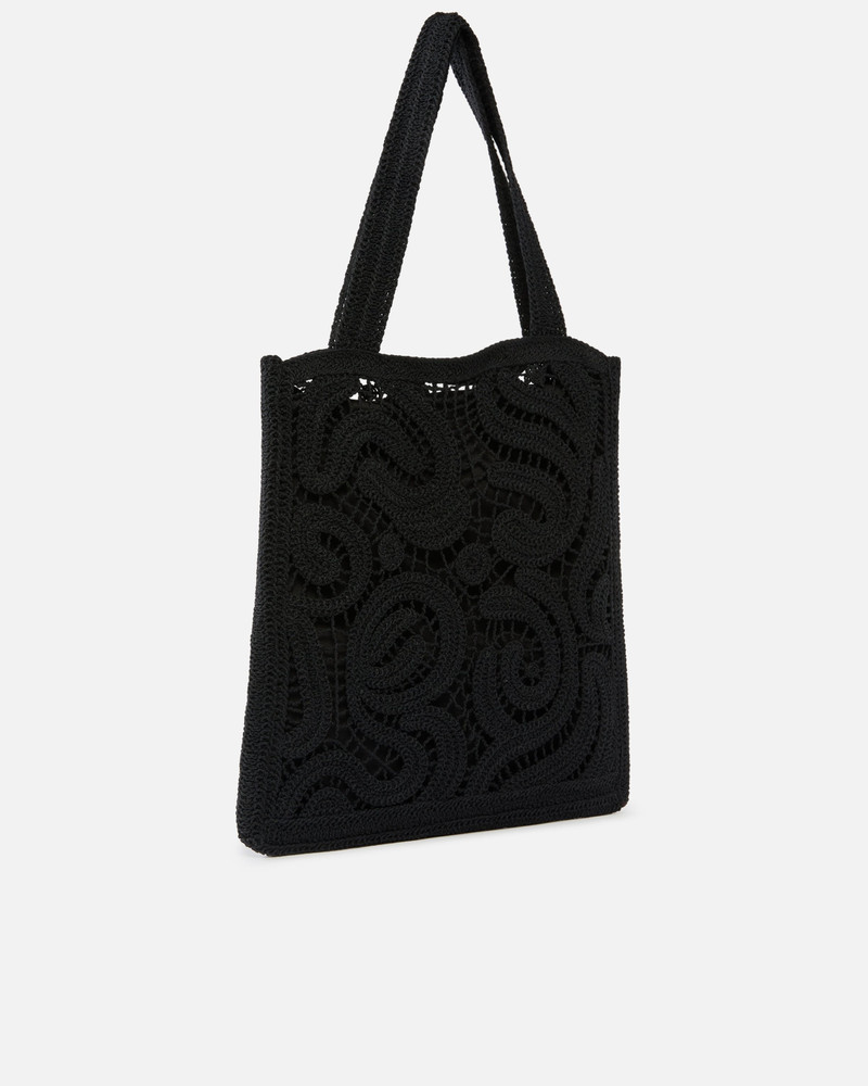 PINKO MEDIUM SHOPPER BAG IN GEOMETRIC CROCHETED FABRIC outlook