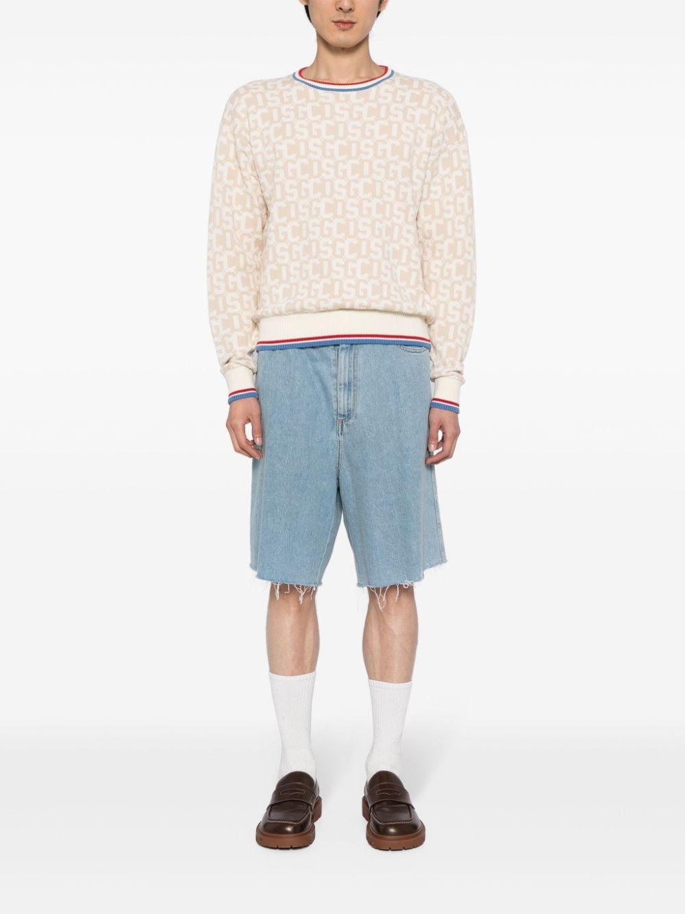 intarsia-knit logo jumper - 2