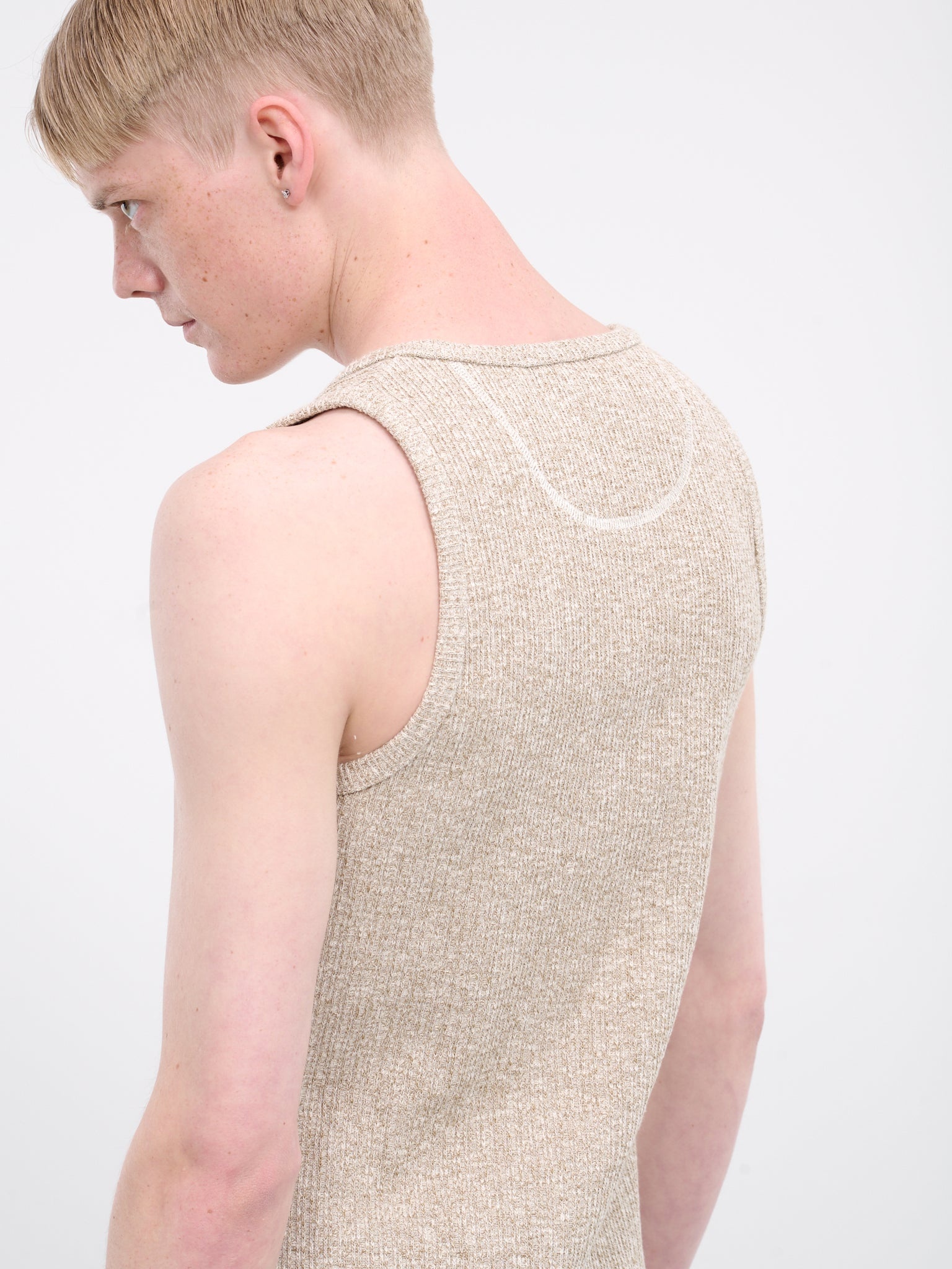 Rib-Knit Sleeveless Tank Top - 5