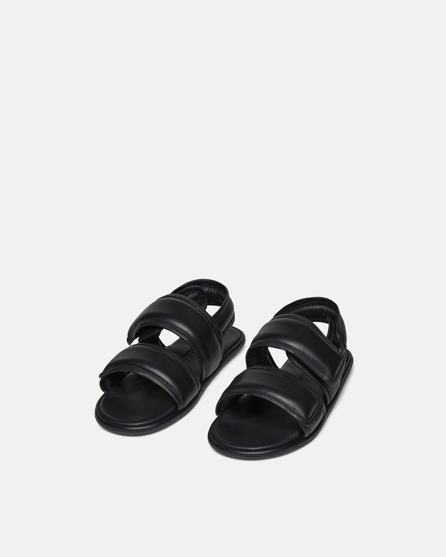 Rounded Toe Padded Flat Sandals - 3