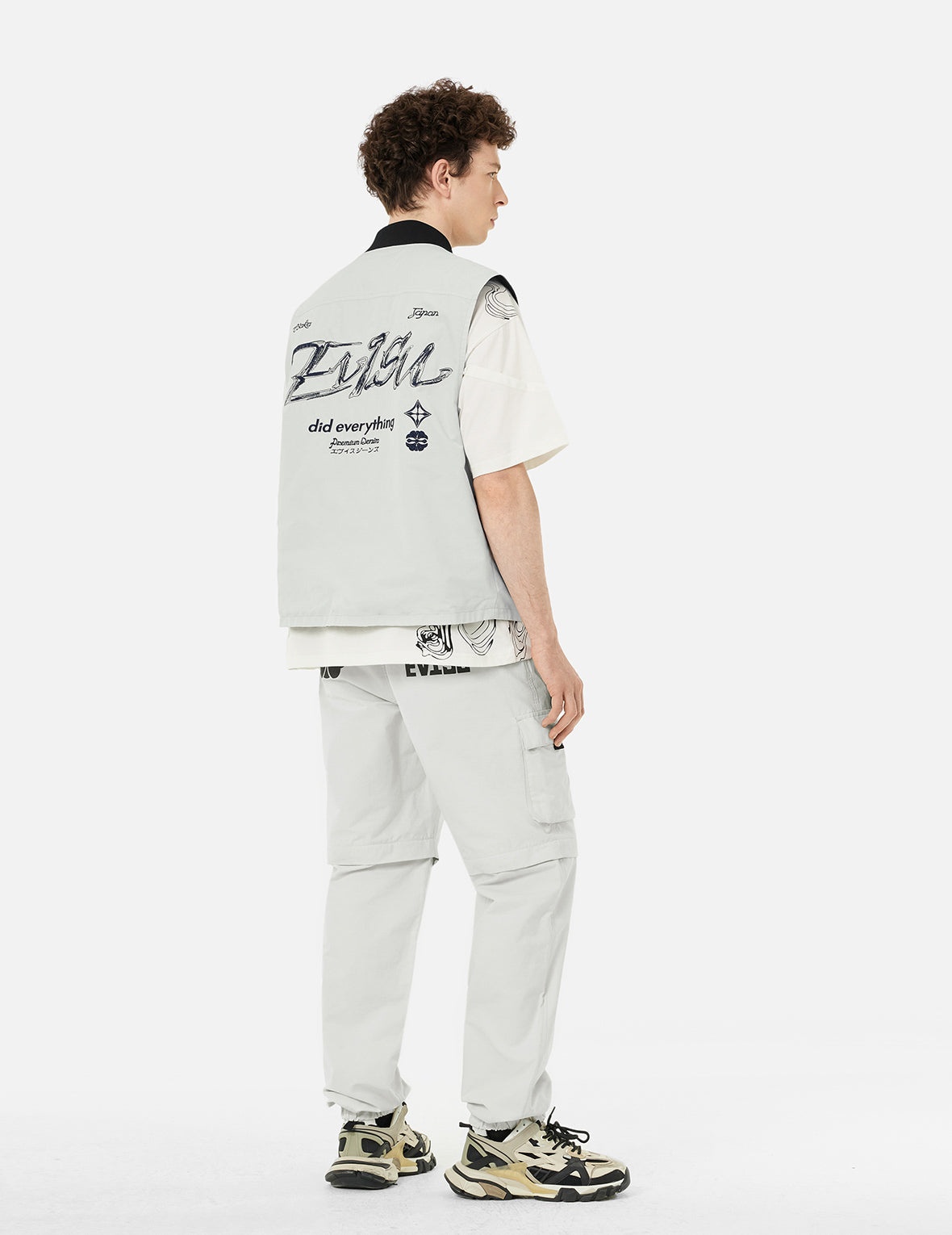 Artistic Logo Embroidery Fashion Fit Vest Jacket - 4