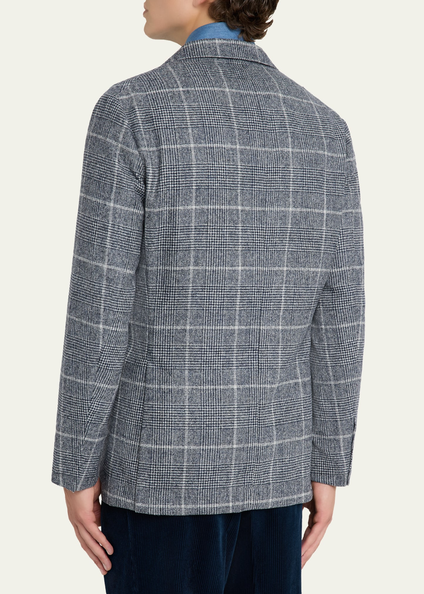 Men's Overplaid Metal-Button Sport Coat - 3
