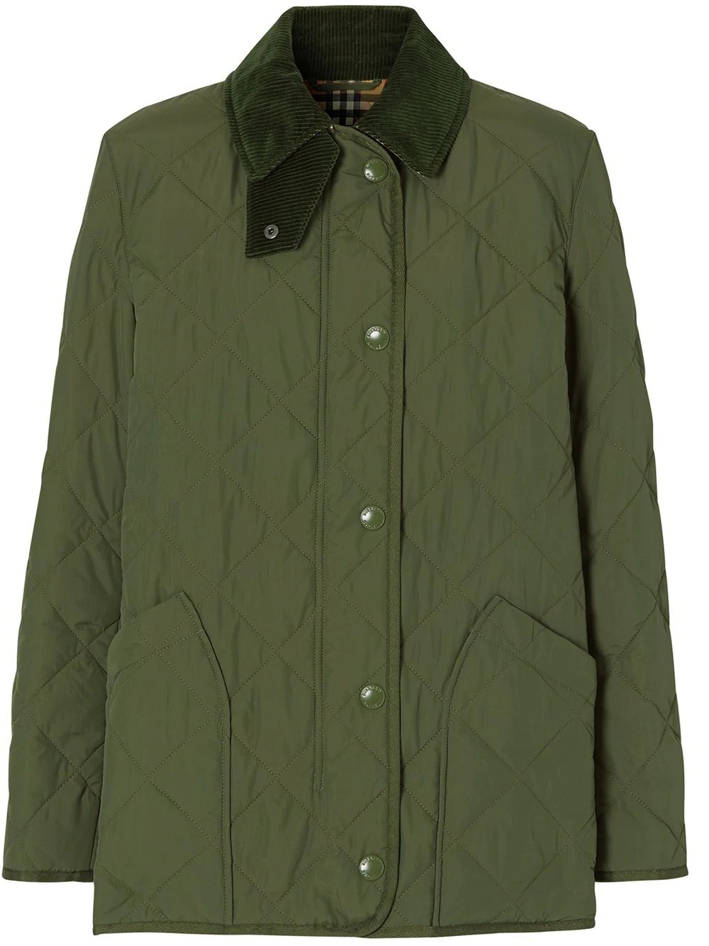 diamond quilted barn jacket - 1