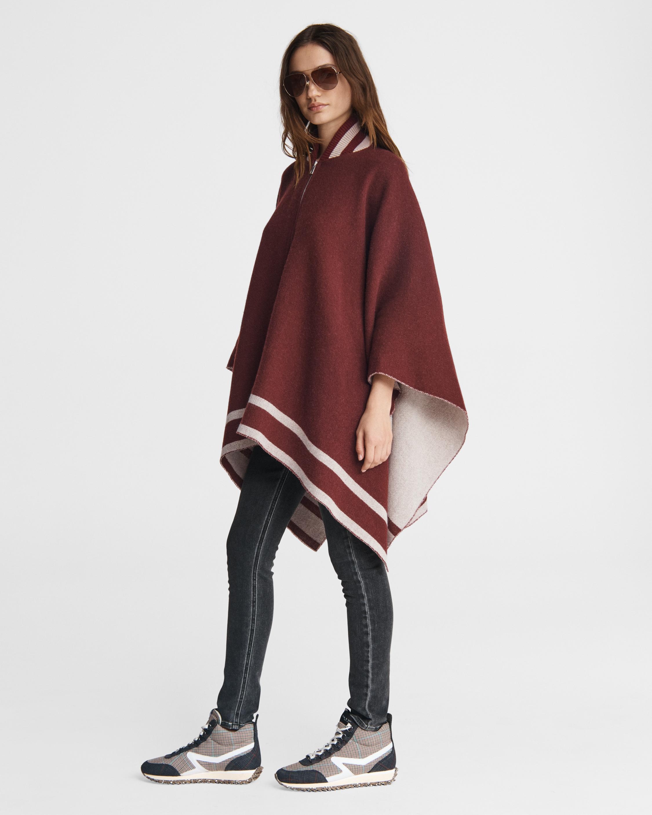 Varsity Zip Wool Poncho
Midweight Poncho - 4