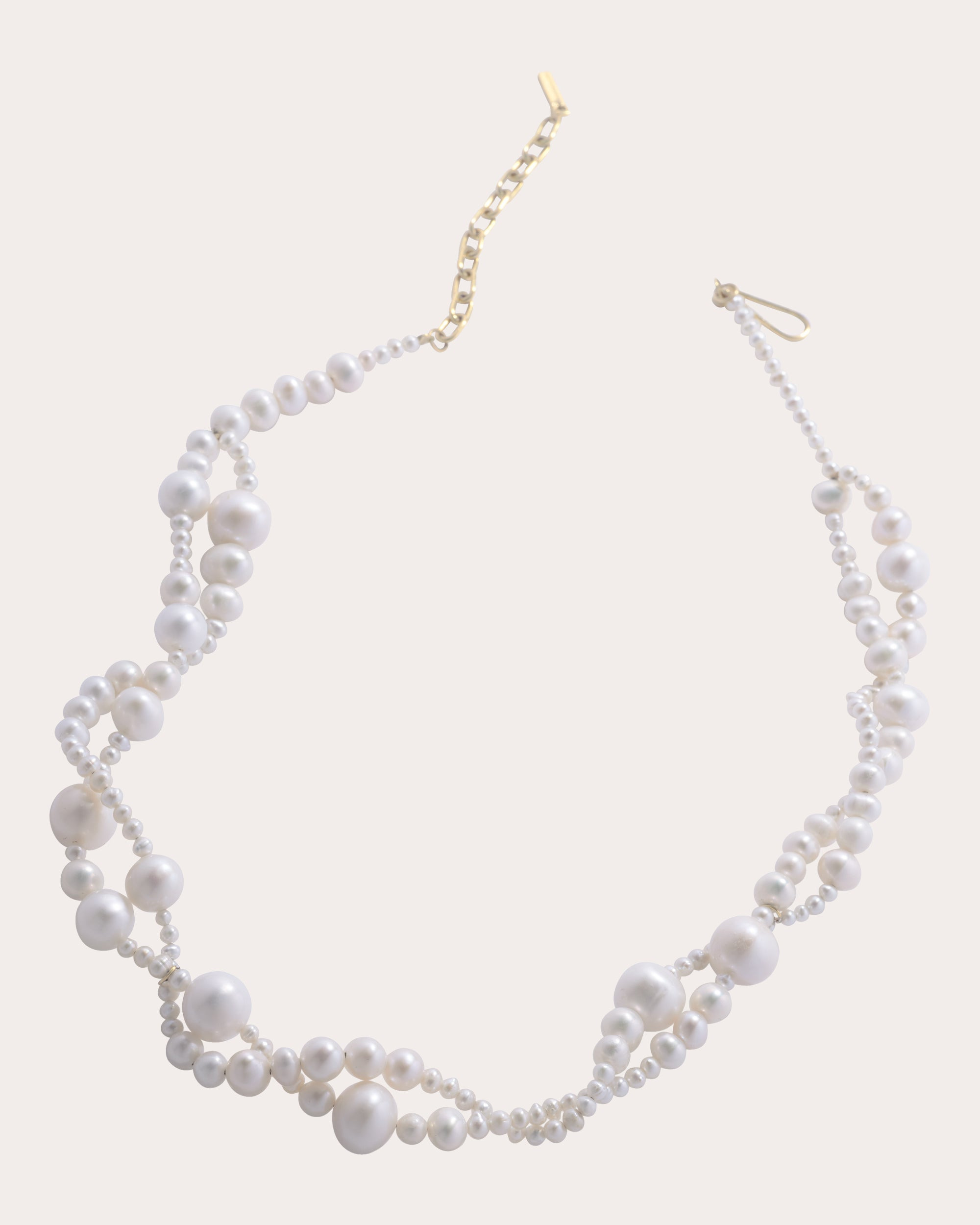 Twisted 18K Gold Vermeil Pearl Necklace - 4