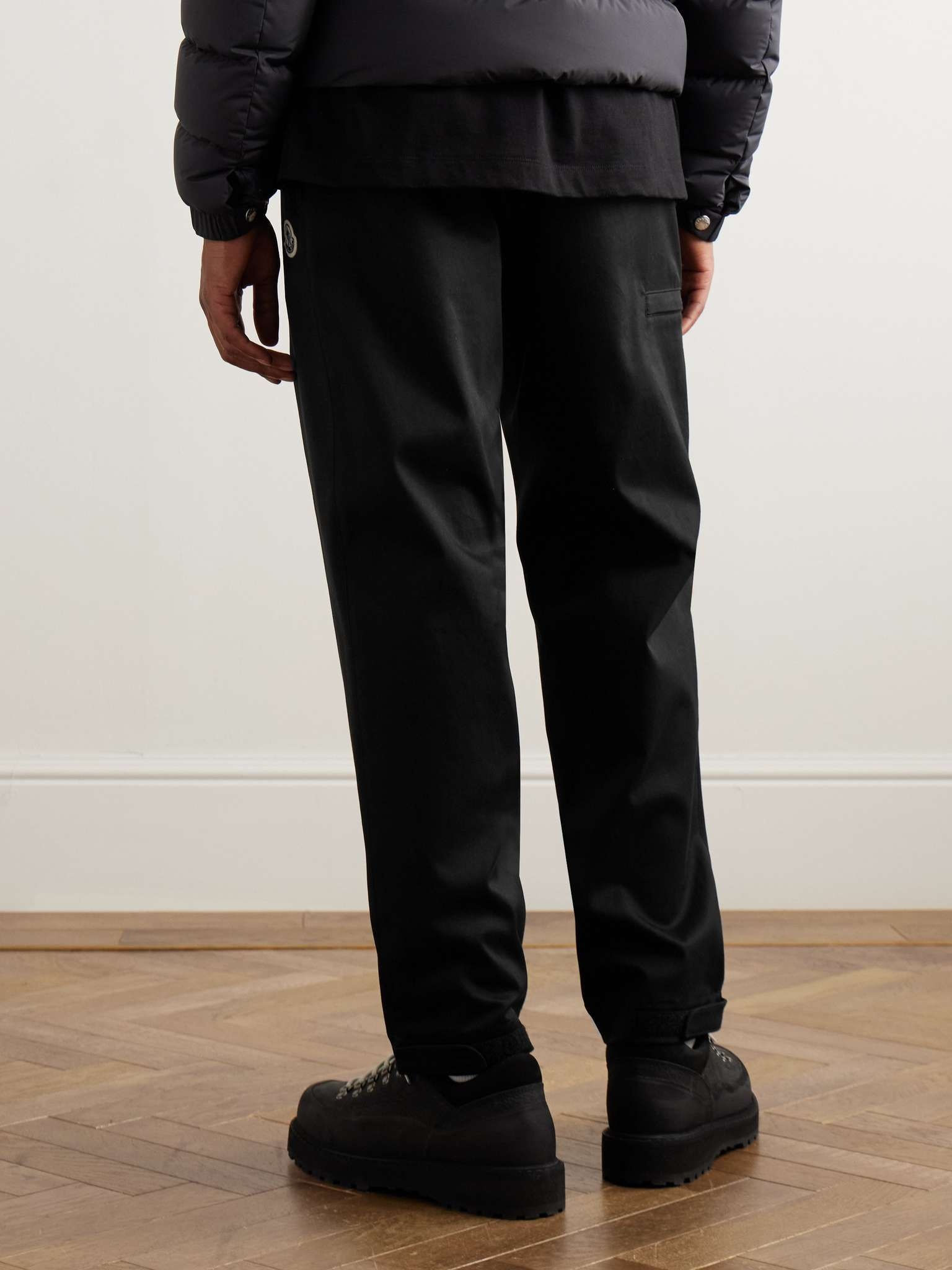 Straight-Leg Logo-Appliquèd Cotton-Blend Gabardine Trousers - 4