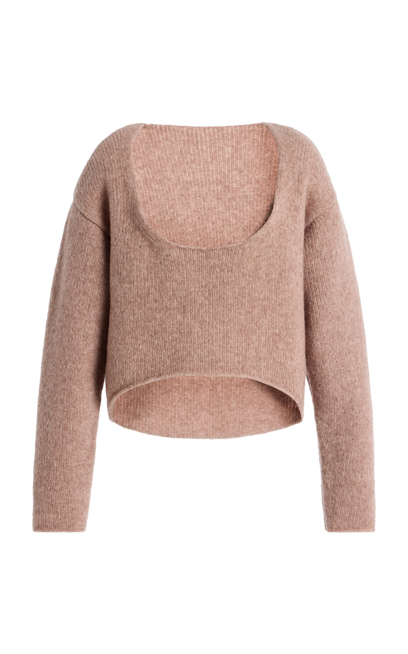 Reversible Round Wool-Blend Sweater neutral 1