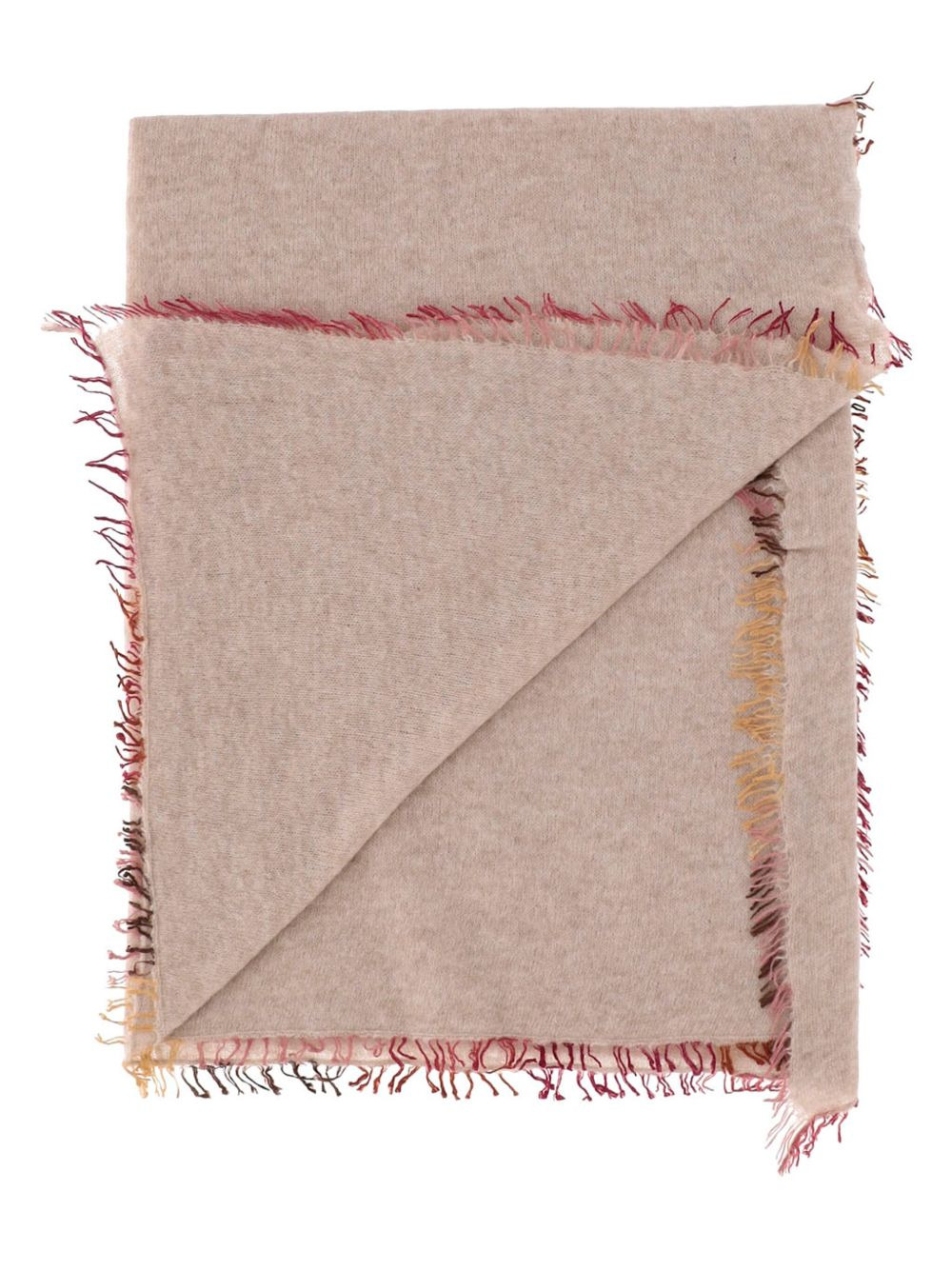fringed cashmere scarf - 2