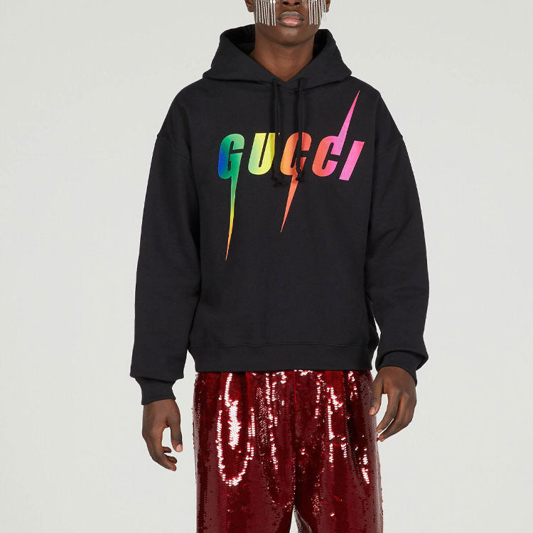 GUCCI Cotton Hoodie with Gucci Blade print 'Black' 700120-XJFL9-1152 - 3