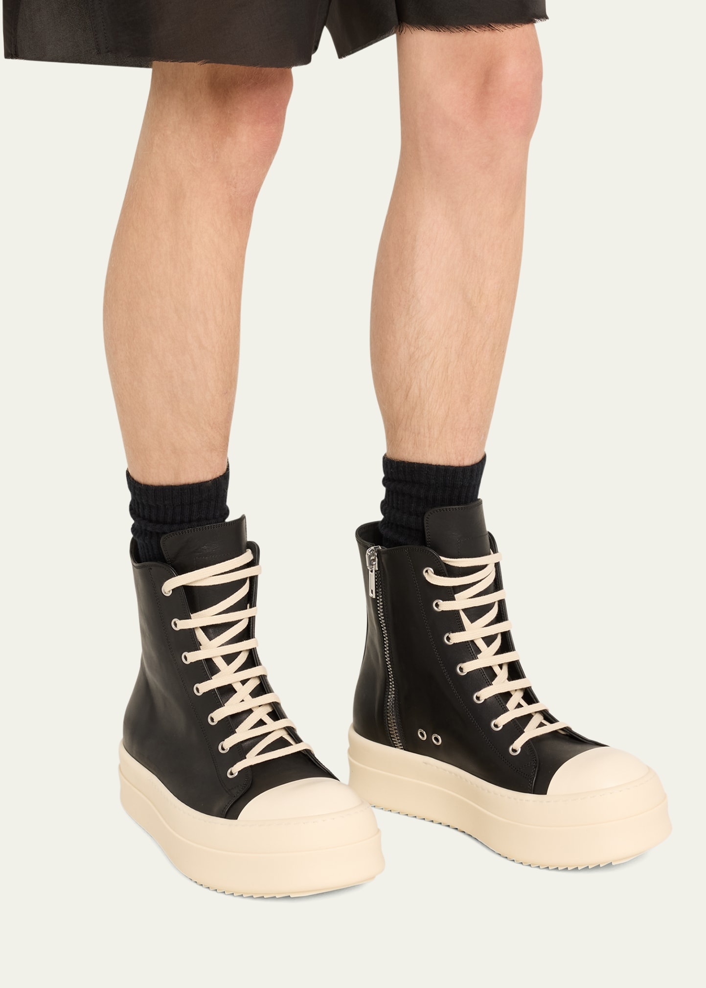 Men's Mega Bumper Leather High-Top Sneakers - 2